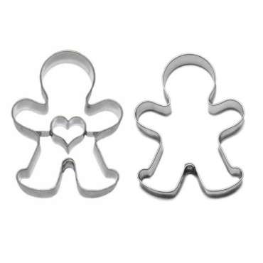 Gingerbread Man Linzer Cookie Cutter Set