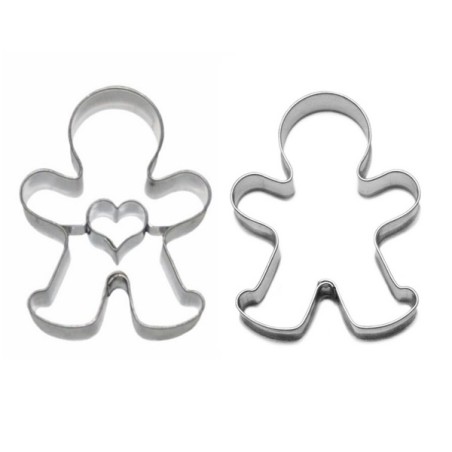 Gingerbread Man Linzer Cookie Cutter Set