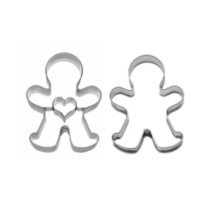 Gingerbread Man Linzer Cookie Cutter Set