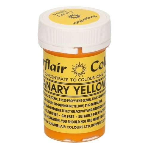 Sugarflair Lebensmittelfarbe Paste Kanarienvogel Gelb - Canary Yellow, 25g