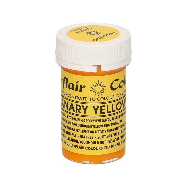 Sugarflair Paste Colour - Canary Yellow, 25g