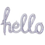 PartyDeco Hello Foil Balloon Pink, 80x40cm