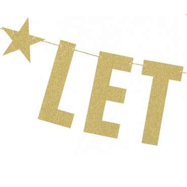 Let's Celebrate Banner Gold - Partydecoration