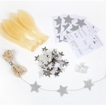 Meri Meri Star Konfetti Ballon Set SILBER, 8 Stück