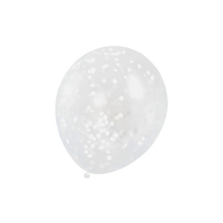 White Confetti Balloons Unique Party 58114