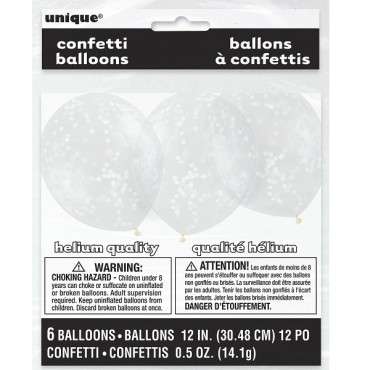 Konfetti Ballon Weiss - Unique Partyware Switzerland