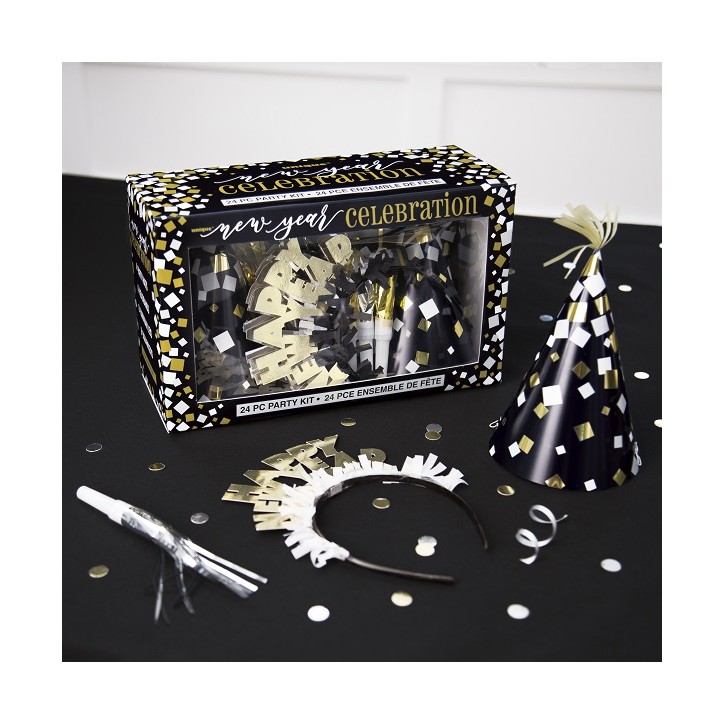 Silvester Partybox Gold-Silber-Schwarz 63659