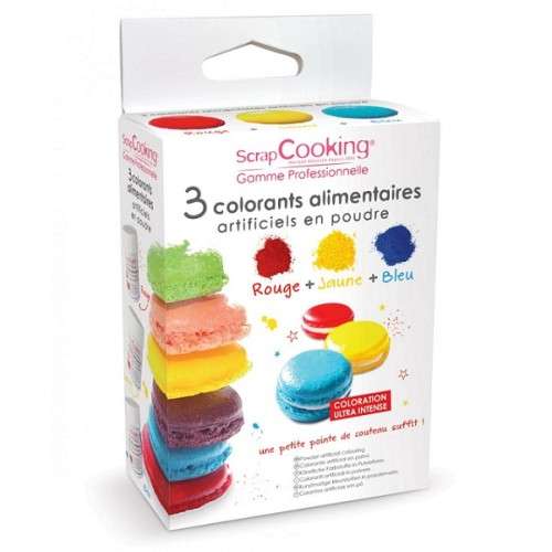 ScrapCooking Edible Lustre Red - Yellow - Blue, 3x10g