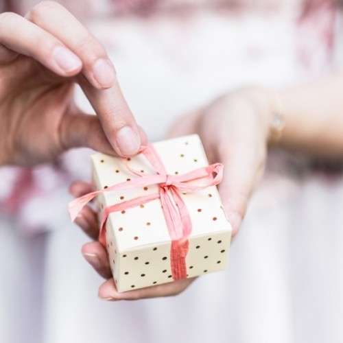 PartyDeco Mini Favour Boxes Gold Polka Dots, 10 pcs