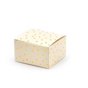 10x Gift Boxes light peach with gold dots