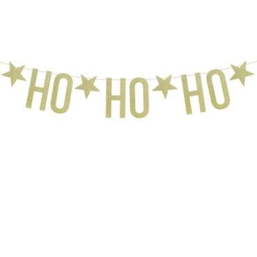 PartyDeco HO HO HO Party Banner, 1m