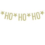 PartyDeco HO HO HO Party Banner, 1m