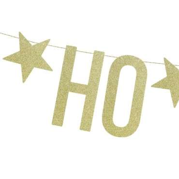 PartyDeco HO HO HO Party Banner, 1m