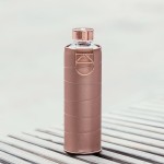 Mismatch Equa Glass Bottle with faux leather Cover Bronze, 750ml