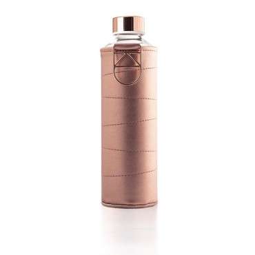 Rose-Gold Mismatch Glasflasche 750ml mit Kunstleder Cover