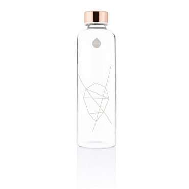 Rose-Gold Mismatch Glasflasche 750ml mit Kunstleder Cover