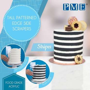 PME Acrylic STRIPES decorating Scraper PS61