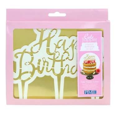 PME Cake Topper Cutter Happy Birthday - Script