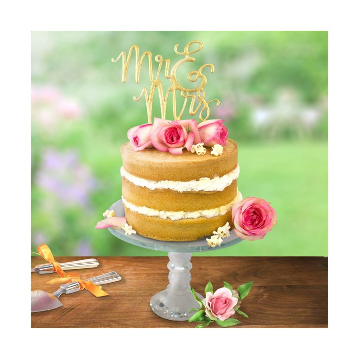 PME Cake Topper Cutter Mr & Mrs Script CTMM03