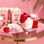 PartyDeco Drunk in Love Pink Party Cups, 6 pcs