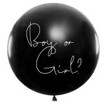 PartyDeco Boy or Girl Gender Reveal Ballon Konfetti BLAU, 1 Meter