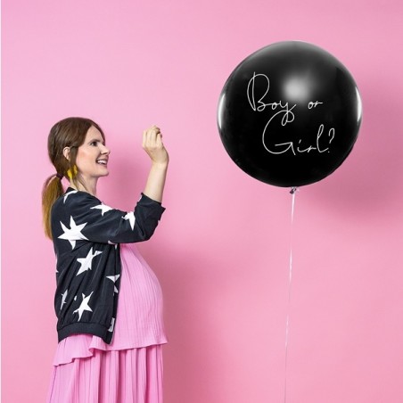 Gender Reveal Party Luftballon Boy or Girl? Konfetti Ballon Rosa