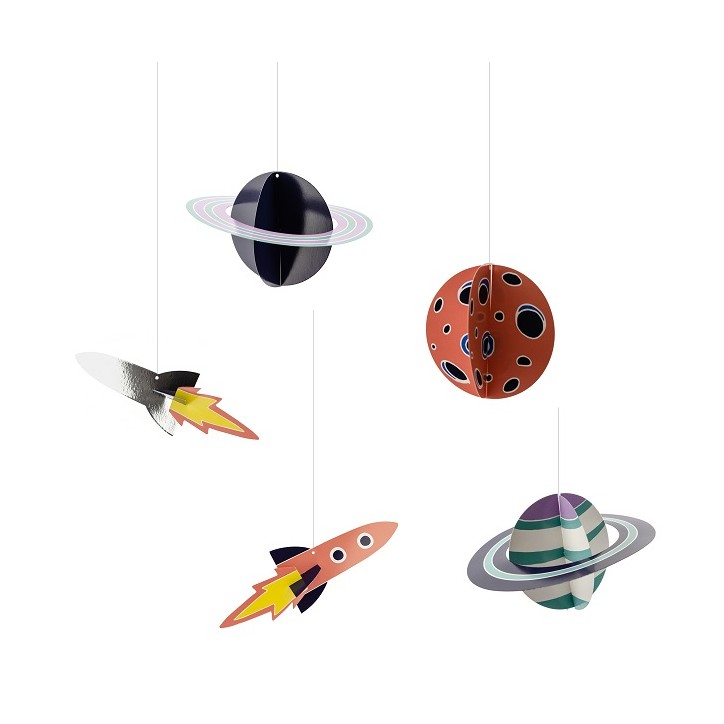 Hanging decoration Space Party with Planets and Rockets