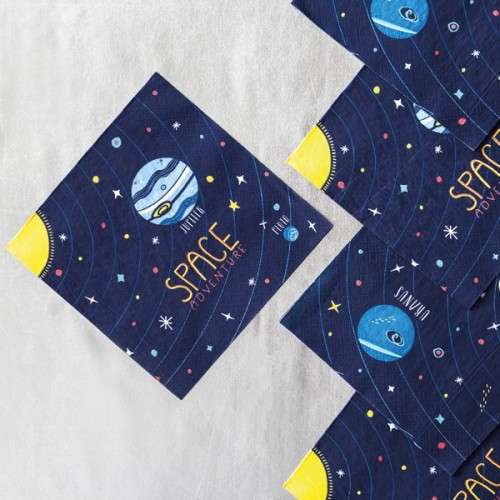 PartyDeco Space Party Napkins, 20 pcs