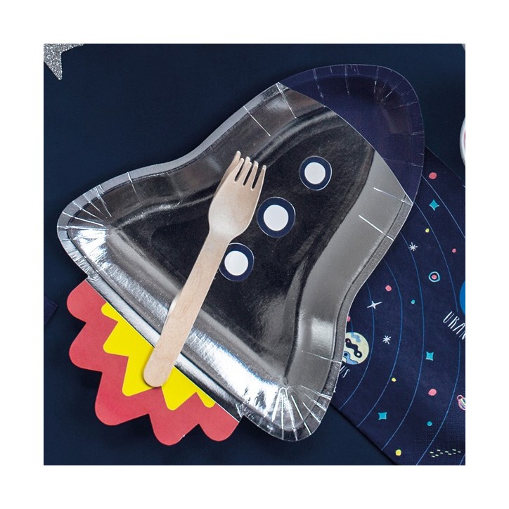 Space Party Tableware - Space Rocket Plates