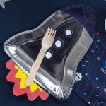 PartyDeco Space Party Rocket Plates, 6 pcs