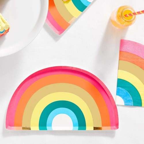 Talking Tables Rainbow Plates, 12 pcs