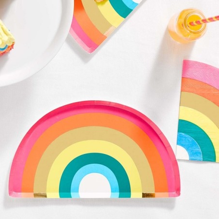 Birthday Brights Rainbow Shaped Plates Talking Tables Rain-Plates-Rain