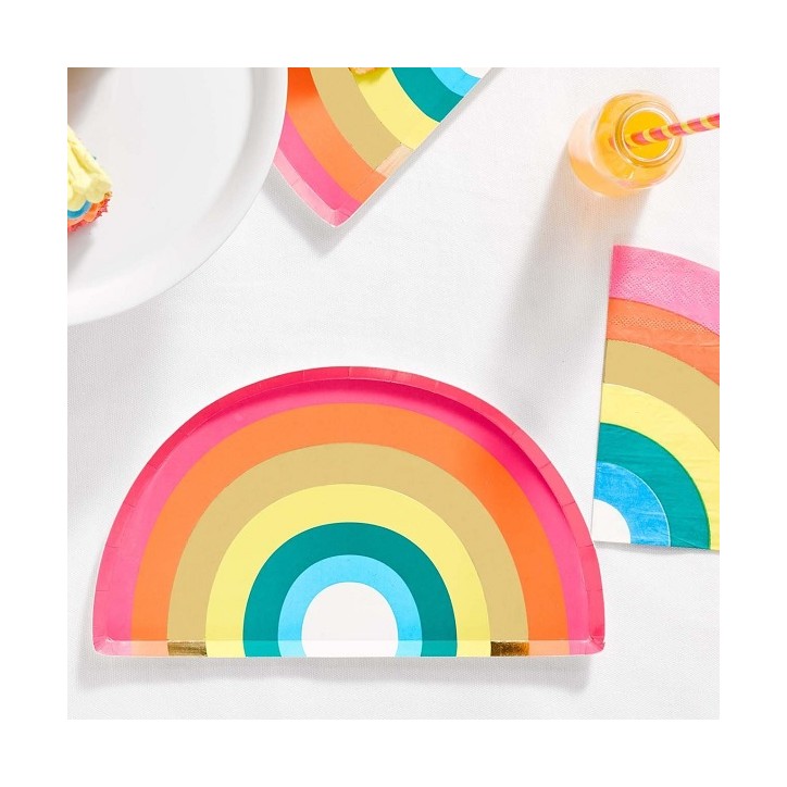 Birthday Brights Rainbow Shaped Plates Talking Tables Rain-Plates-Rain