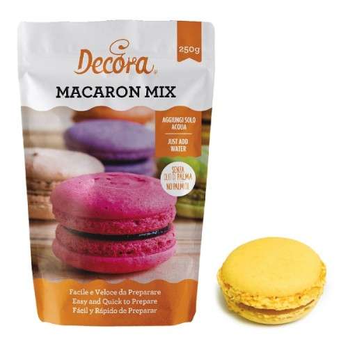 Decora Macarons Backmischung GELB, 250g