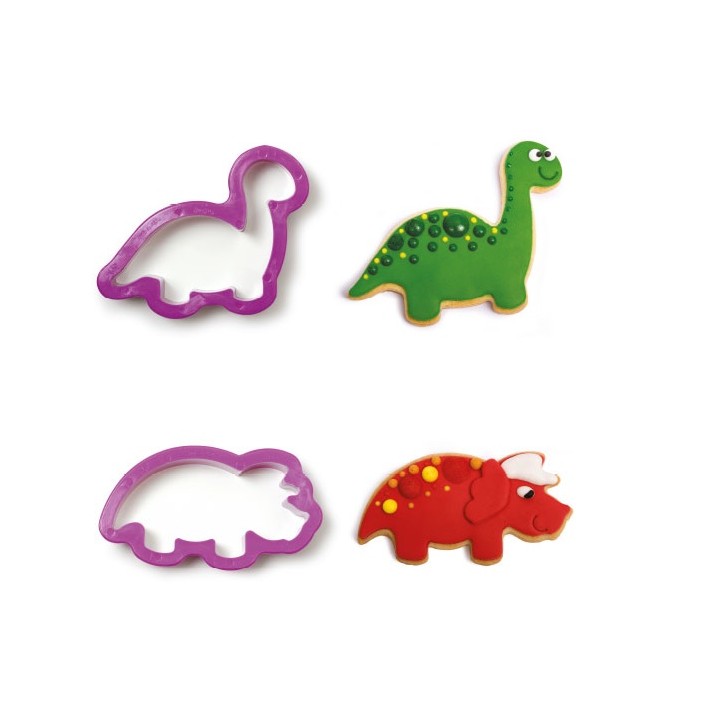 Steganosaurus und Triceratop Dinosaurier Ausstecher Set 0255065