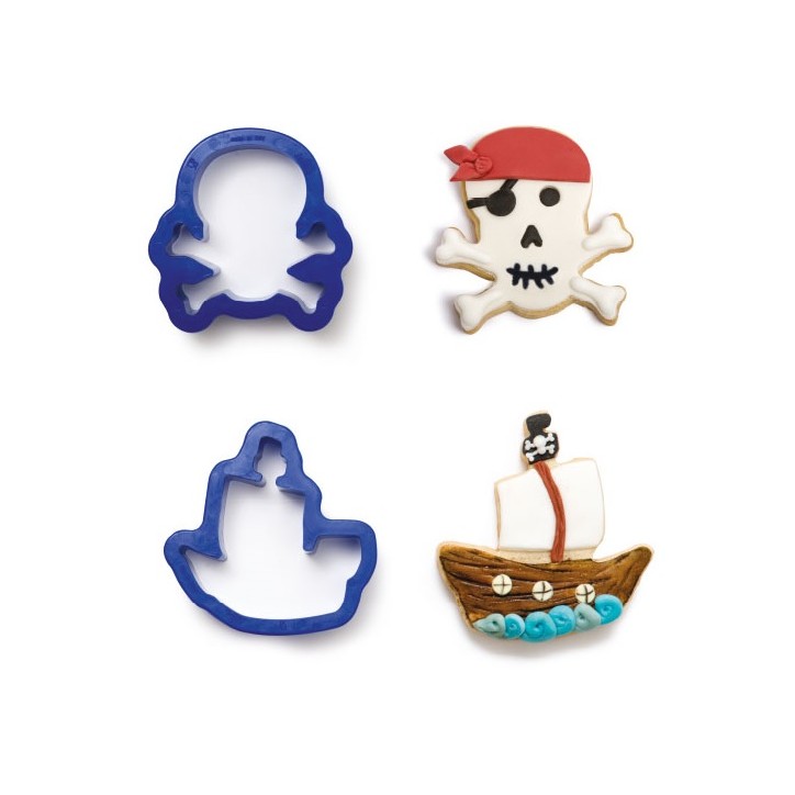 Pirateship and Skull Crossbone Cookie Cutter