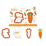 Decora Osterhase & Karotten Plätzchenausstecher Set, 2 Stück