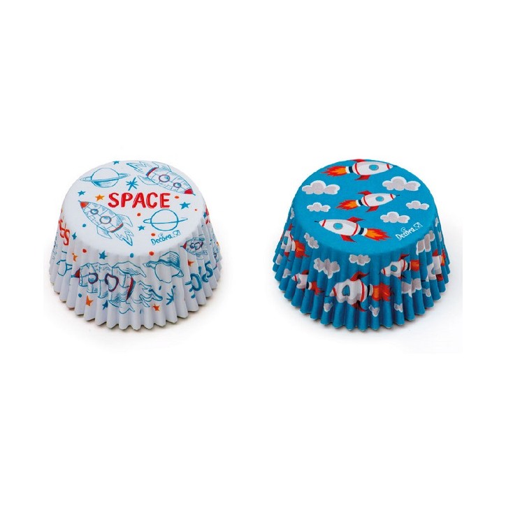 Rocket Cupcake Liners Decora Space Baking Cups