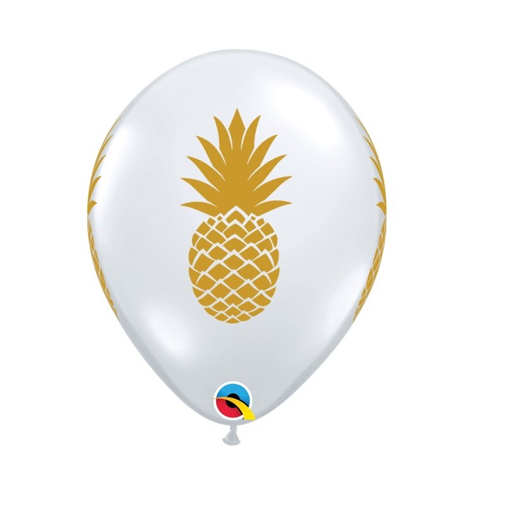 25 Transparentes Ananas Ballon Set