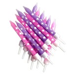 Anniversary House Pink/Lilac Unicorn Birthday Candles, 12 pcs