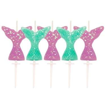 Glitter Mermaid Tail Pick Candles AHC217