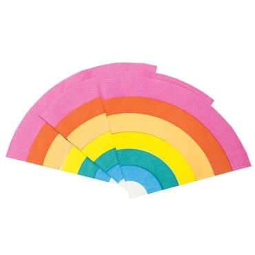 Birthday Brights Rainbow Shaped Napkins Talking Tables