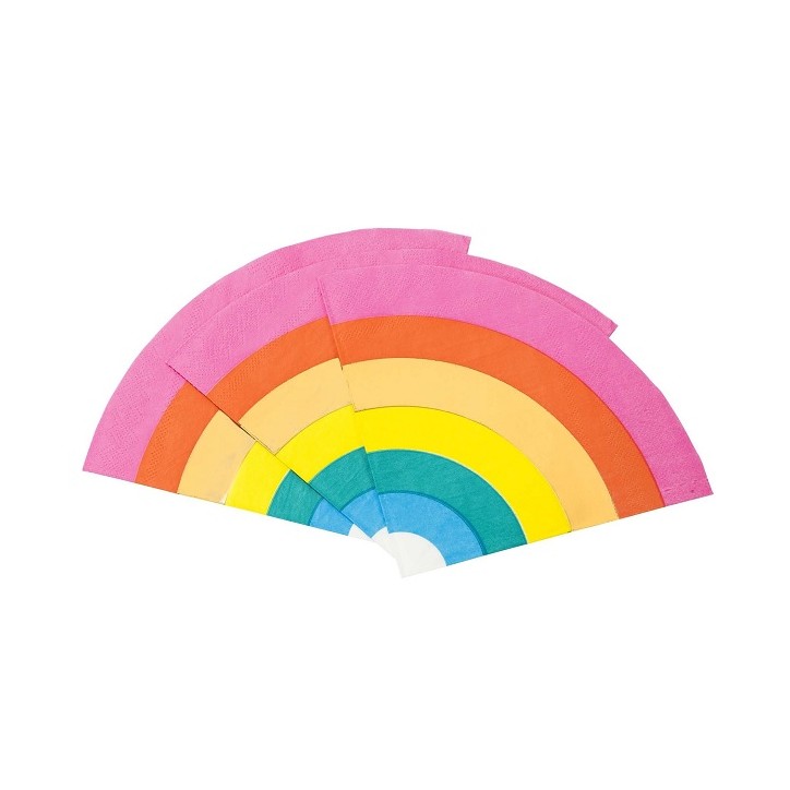 Birthday Brights Rainbow Shaped Napkins Talking Tables