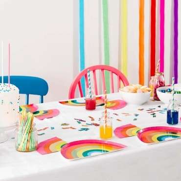 Birthday Brights Rainbow Shaped Napkins Talking Tables