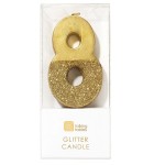 Talking Tables Number 8 Birthday Candle Gold Glamour, 7.5cm