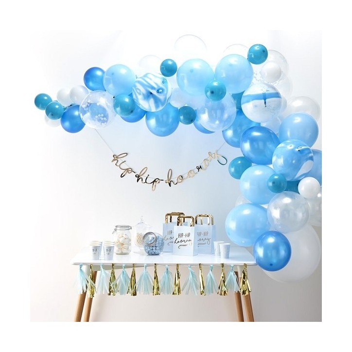 Ballon-Girlanden Set Blau 4 Meter