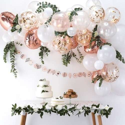 Ginger Ray Rose Gold Balloon Arch Kit, 4 Meter