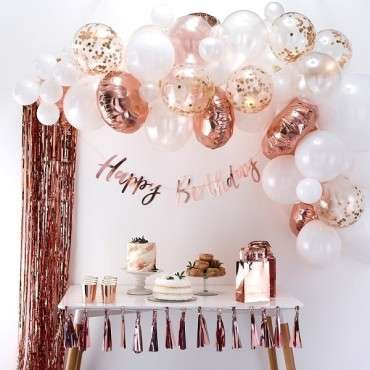 Ballongirlanden-Set Rosegold - 70-teilig