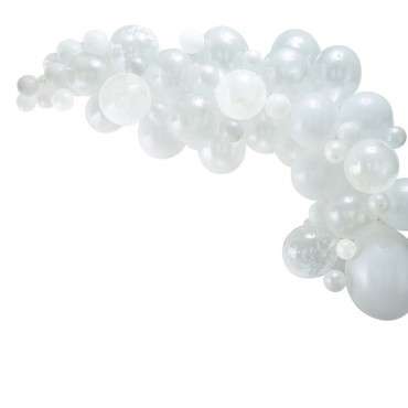 Ginger Ray White Balloon Arch Kit, 4 Meter