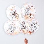 Ginger Ray Oh Baby Konfetti Ballon Rose Gold, 5 Stück